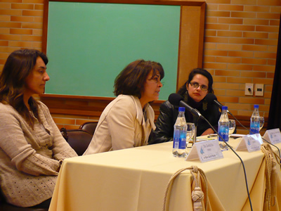 Psiquiatra Yisela Díaz, Psicóloga Mirta Cal, Asistente Social Yanina Amorín, en representación de la Institución privada COMERO.